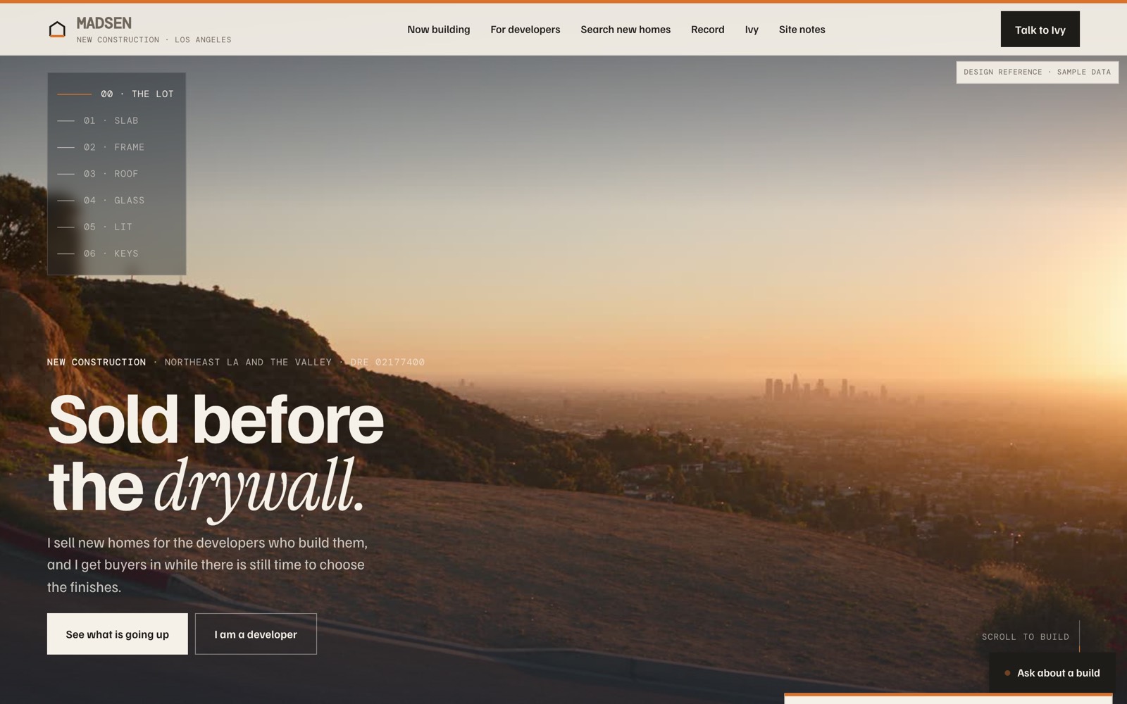 BUILD — a new construction real estate agent website designed by Newmarket Edge
